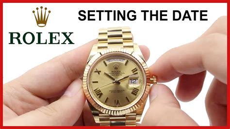 how to adjust day date rolex|setting a Rolex Day-Date.